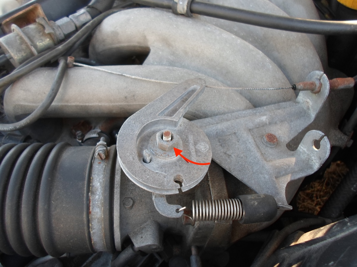 Loosening throttle wheel nut